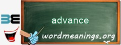 WordMeaning blackboard for advance